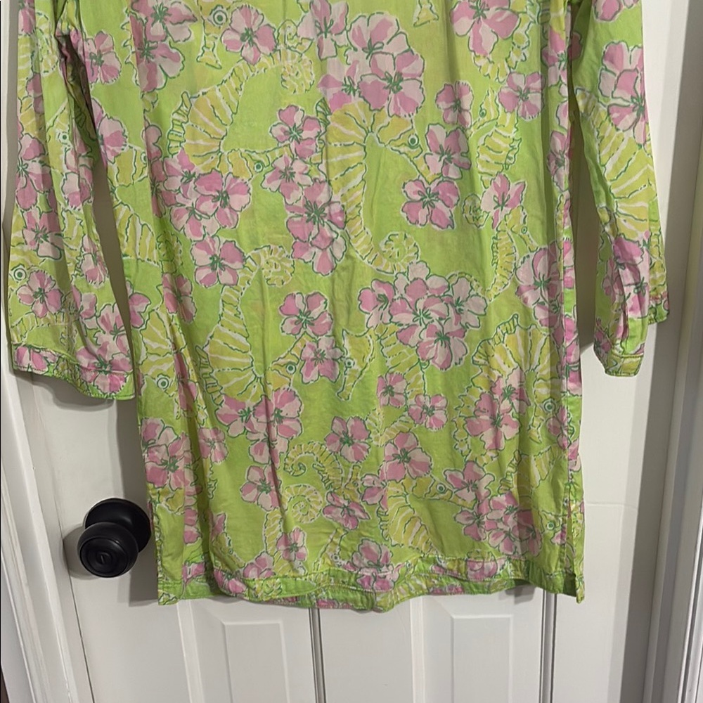 Lilly Pulitzer Green Floral Tunic - XS - Picture 9 of 13